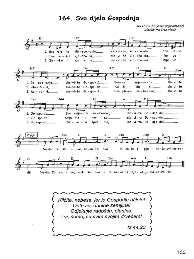 Nedjelja Kroz Godinu-Note | PDF