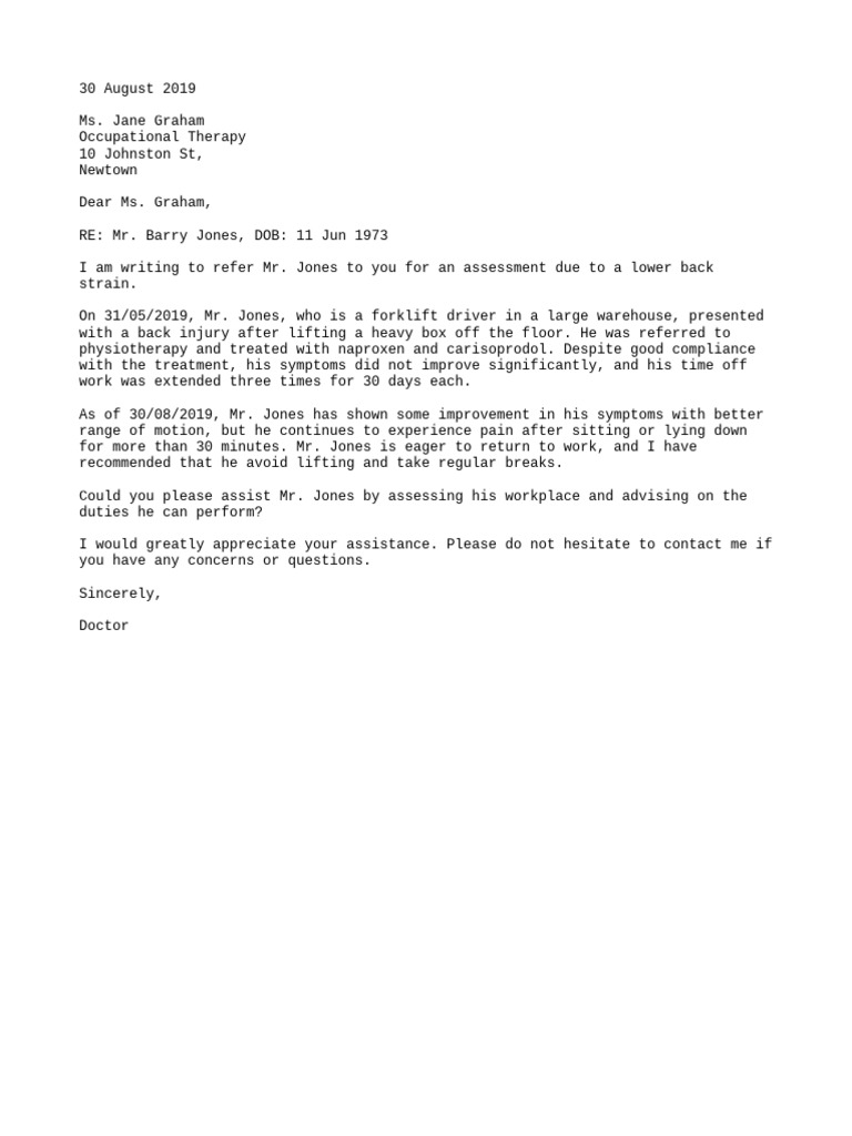 Letter oet write 1 pdf