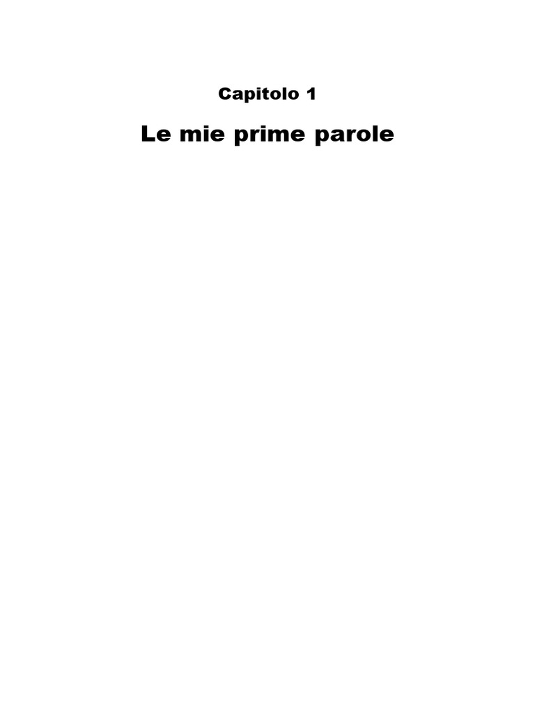 Primi Passi Nella Lingua Italiana