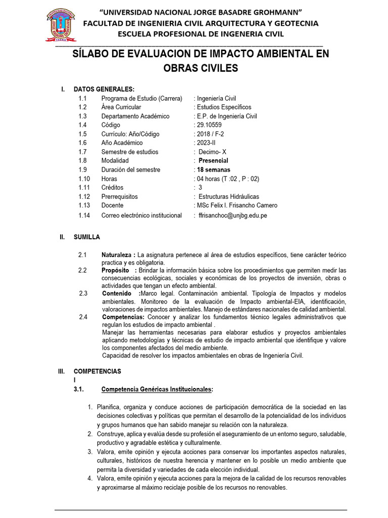 Evaluacion de Impacto Ambiental | PDF