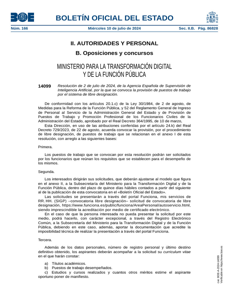 Boe A 2024 14099 | PDF | Gobierno