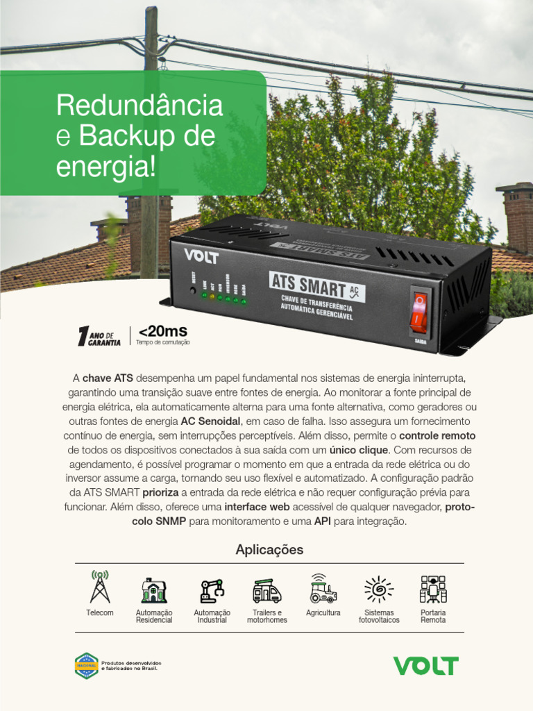 ATS Smart: Solução de Energia Ininterrupta | PDF