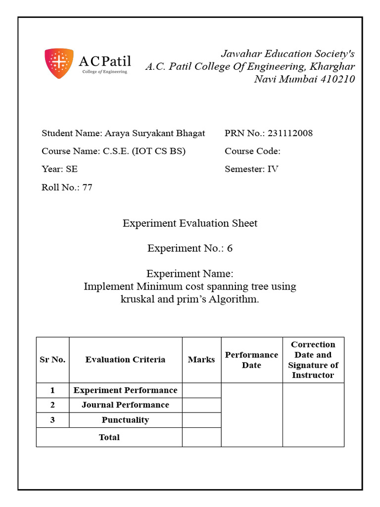 Exp 6 | PDF