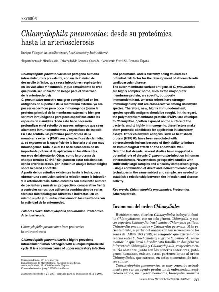 Chlamydophila Pneumoniae 2.6 | PDF