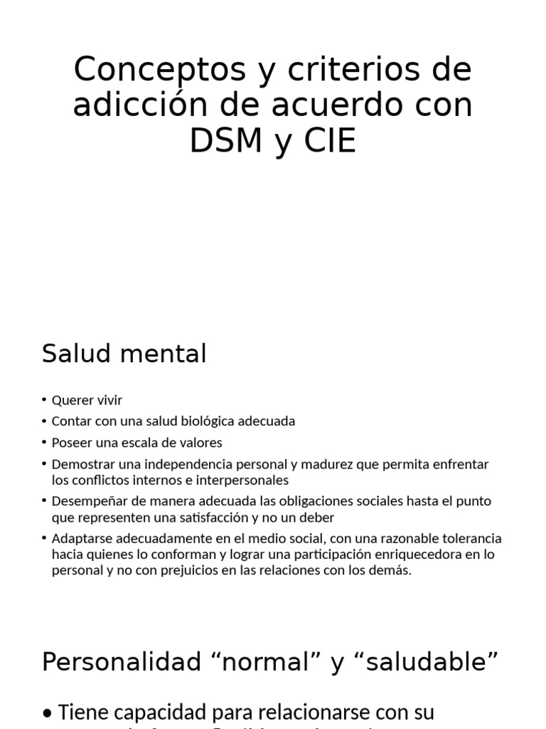 DSM Adicciones | PDF
