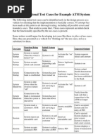 Initial Functional Test Cases For Example ATM System