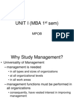 UNIT I (MBA 1st Sem)