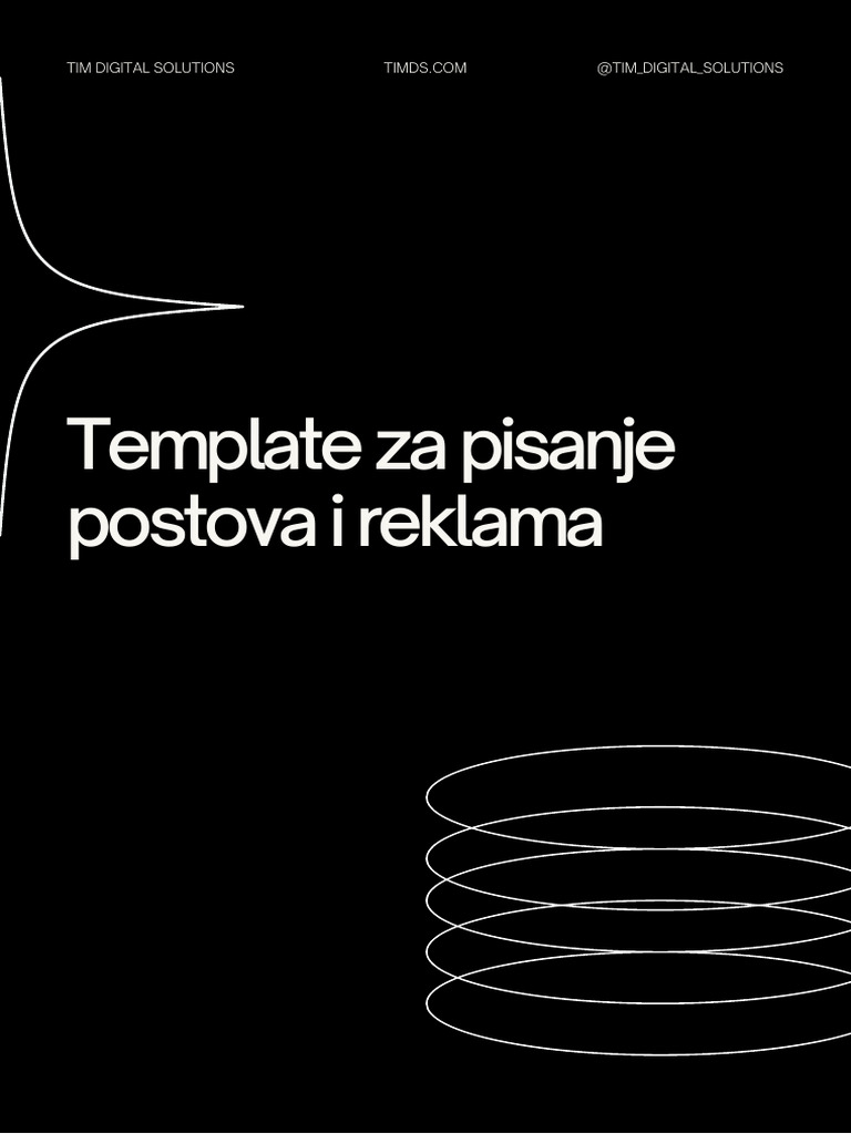 Template Za Pisanje Postova I Reklama | PDF
