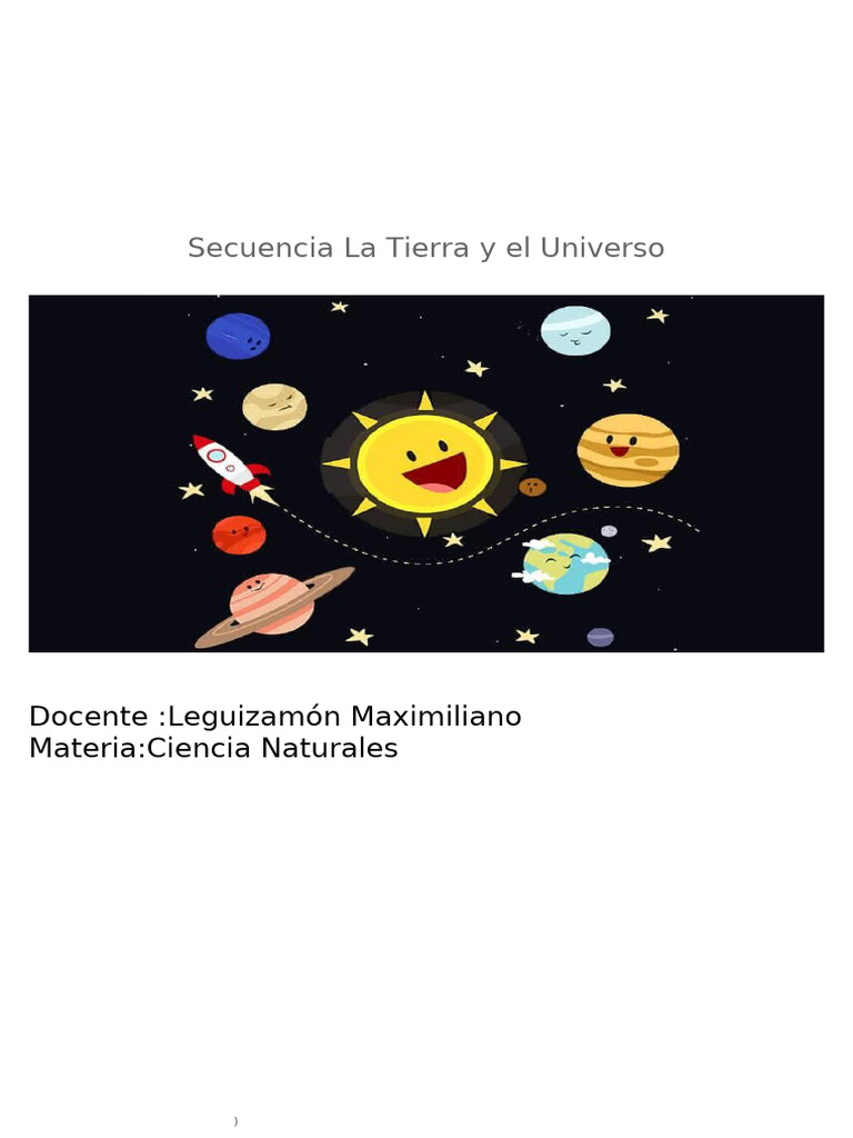 Secuencia La Tierra y El Universo | PDF