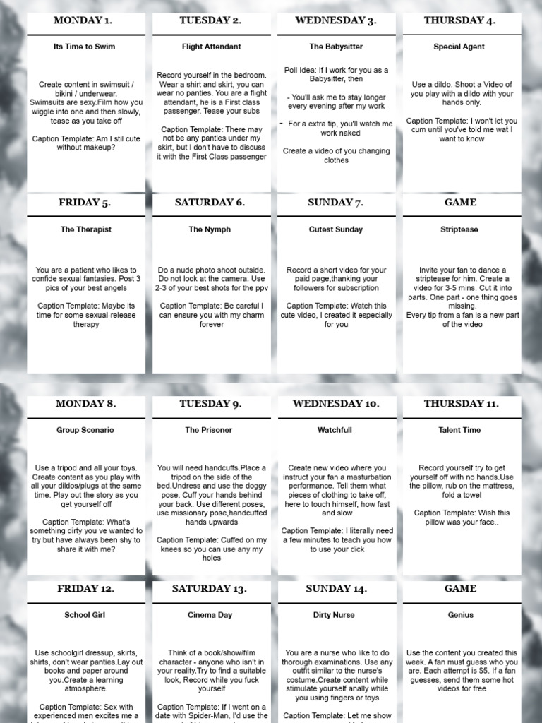 Creative OnlyFans Content Ideas | PDF | Handcuffs
