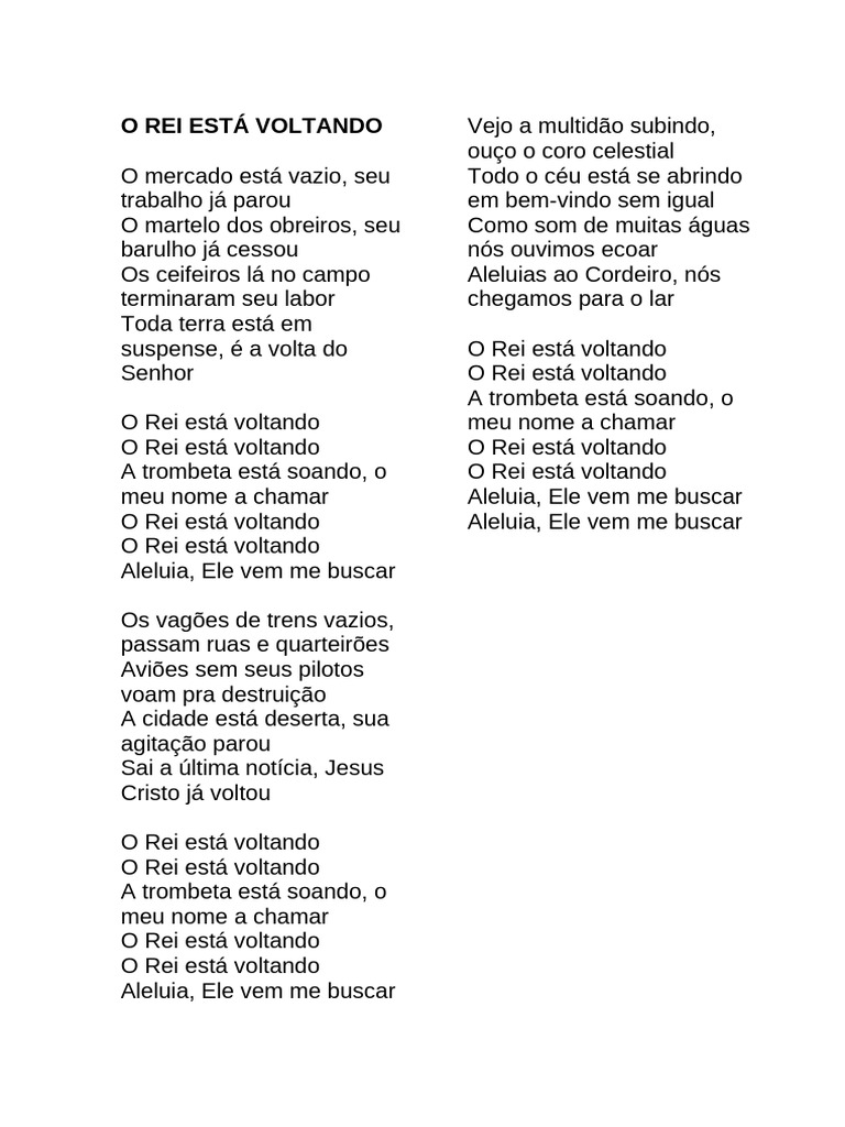 O Rei Está Voltando | PDF
