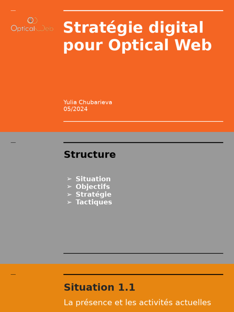Optical Web - Stratégie Marketing Digital | PDF