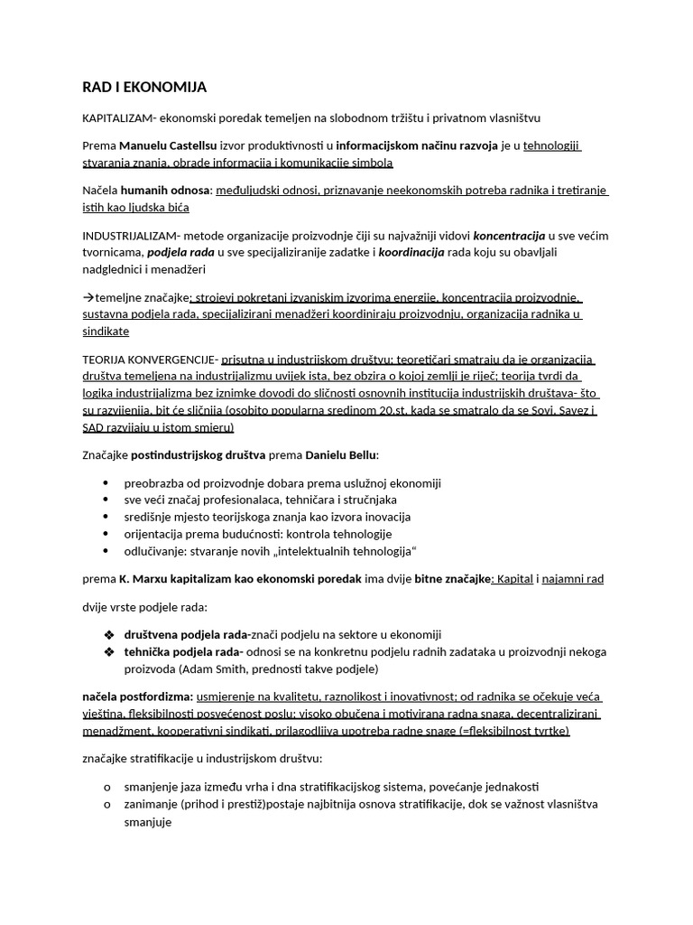 Rad I Ekonomija: Načela Postfordizma: Usmjerenje Na Kvalitetu ...