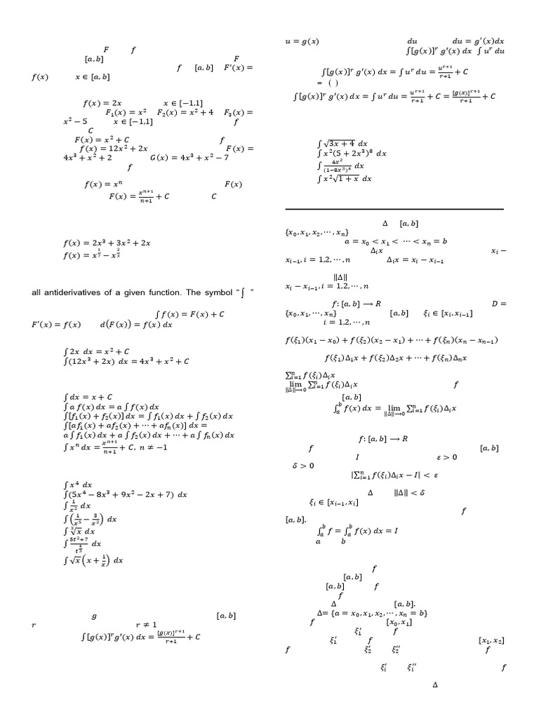 Antidifferentiation | PDF