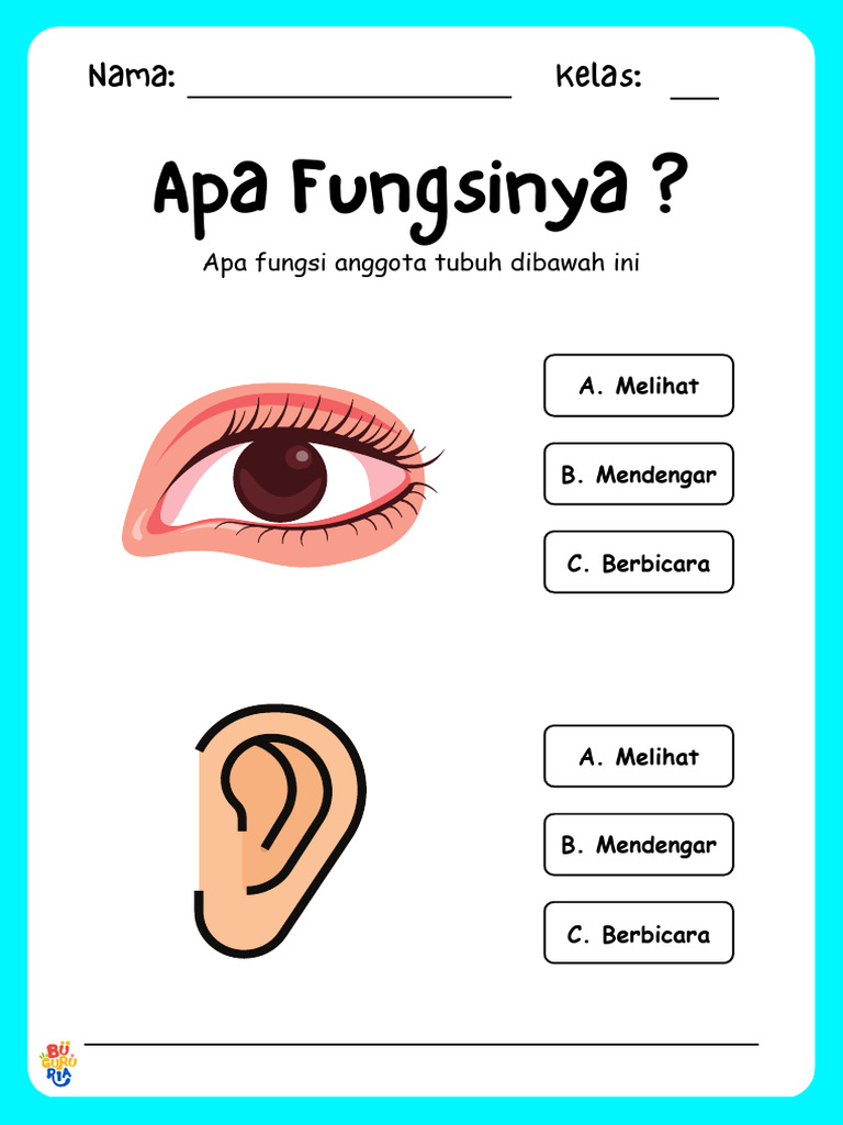 Fungsi Anggota Tubuh untuk Anak SD | PDF