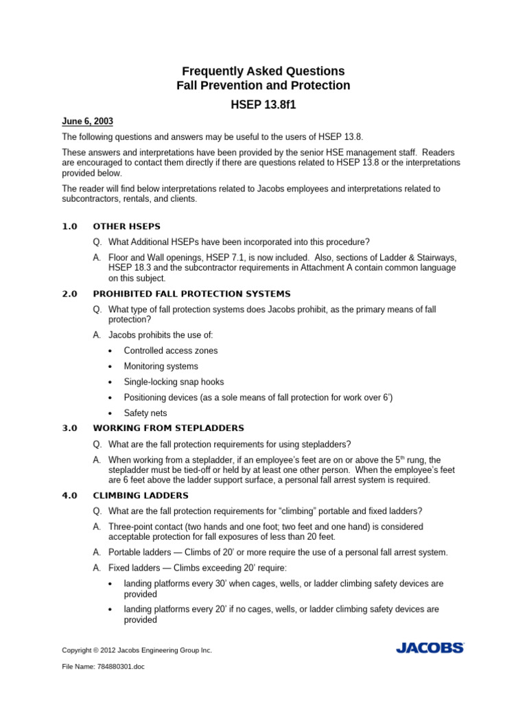 HSEP 013-08f1 FPP FAQsRev4 | PDF