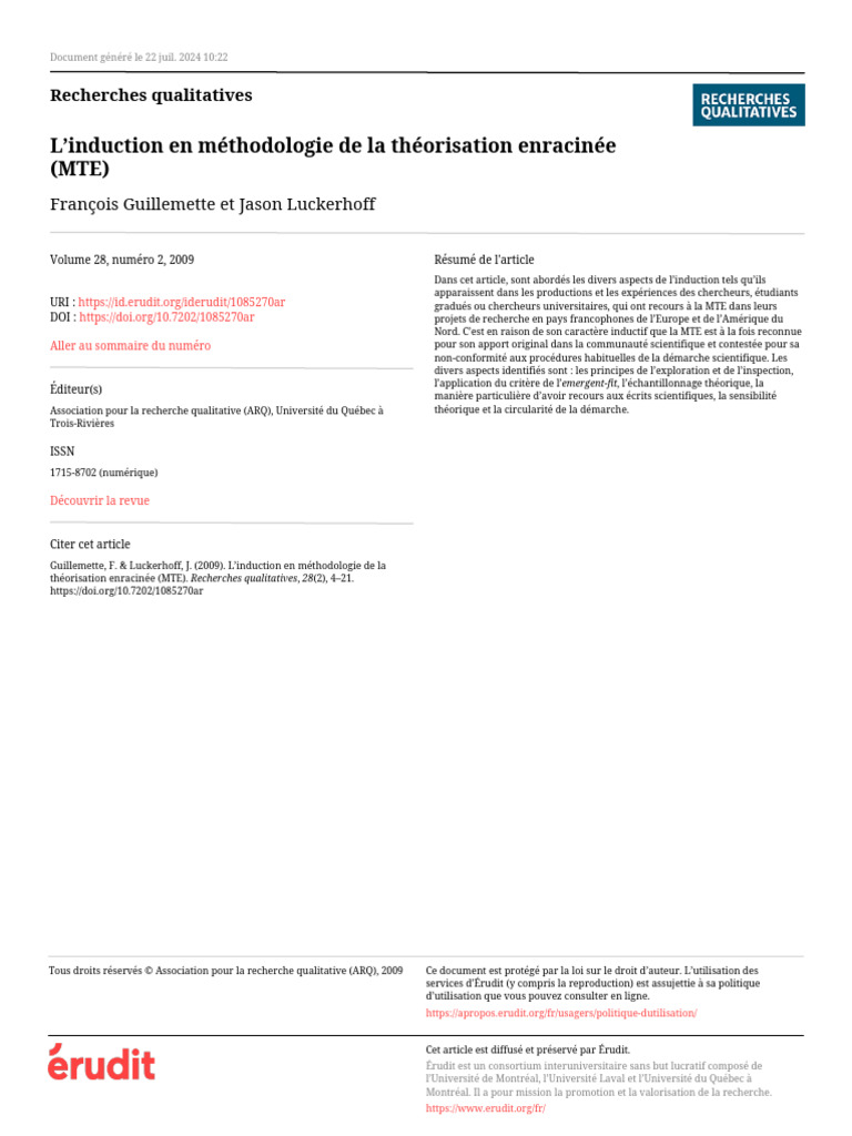 Induction en théorisation enracinée | PDF | Empirisme | Théorie