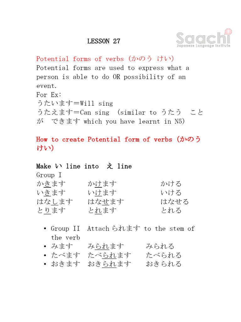 Lesson 27 - Notes | PDF