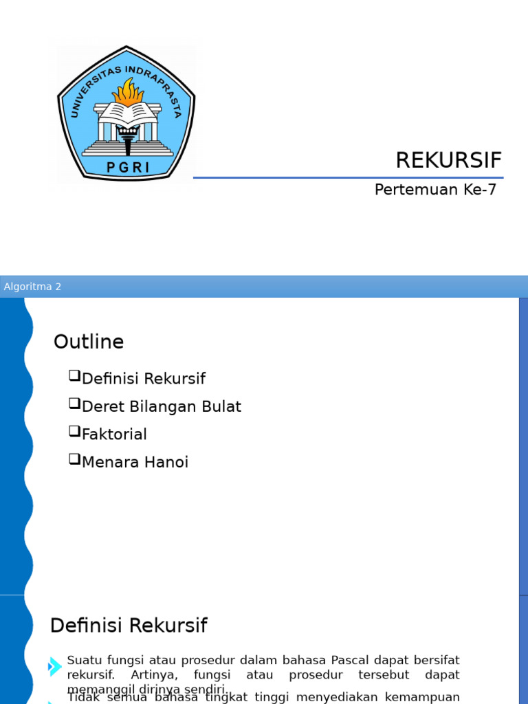 Pertemuan-7 Rekursif | PDF