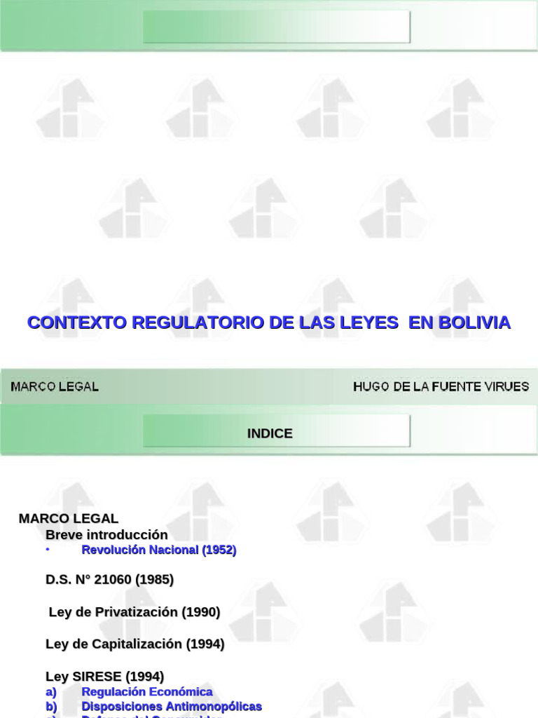 Presentacion 1 Contexto Regulatorio | PDF