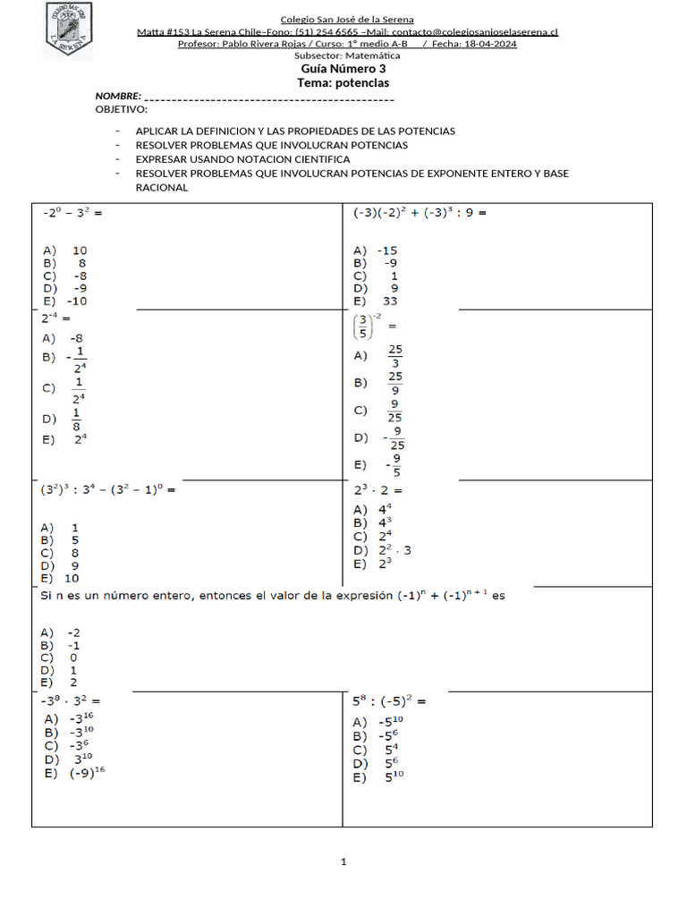 Guía Potencias Pdf