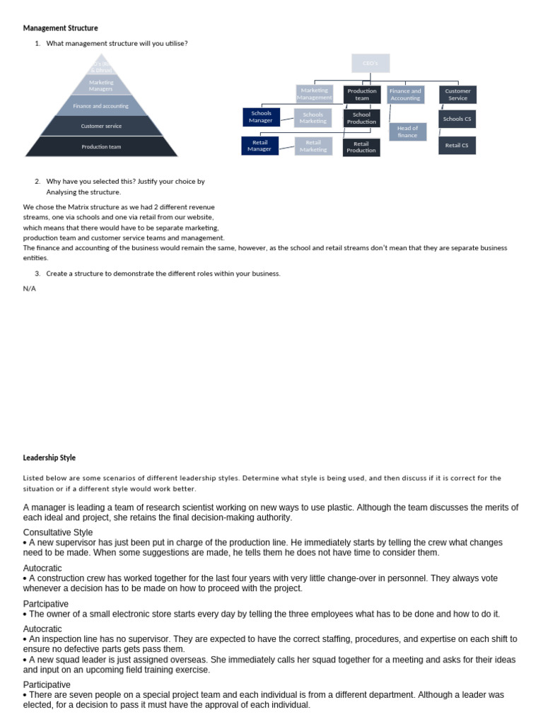 Management and Leadership | PDF