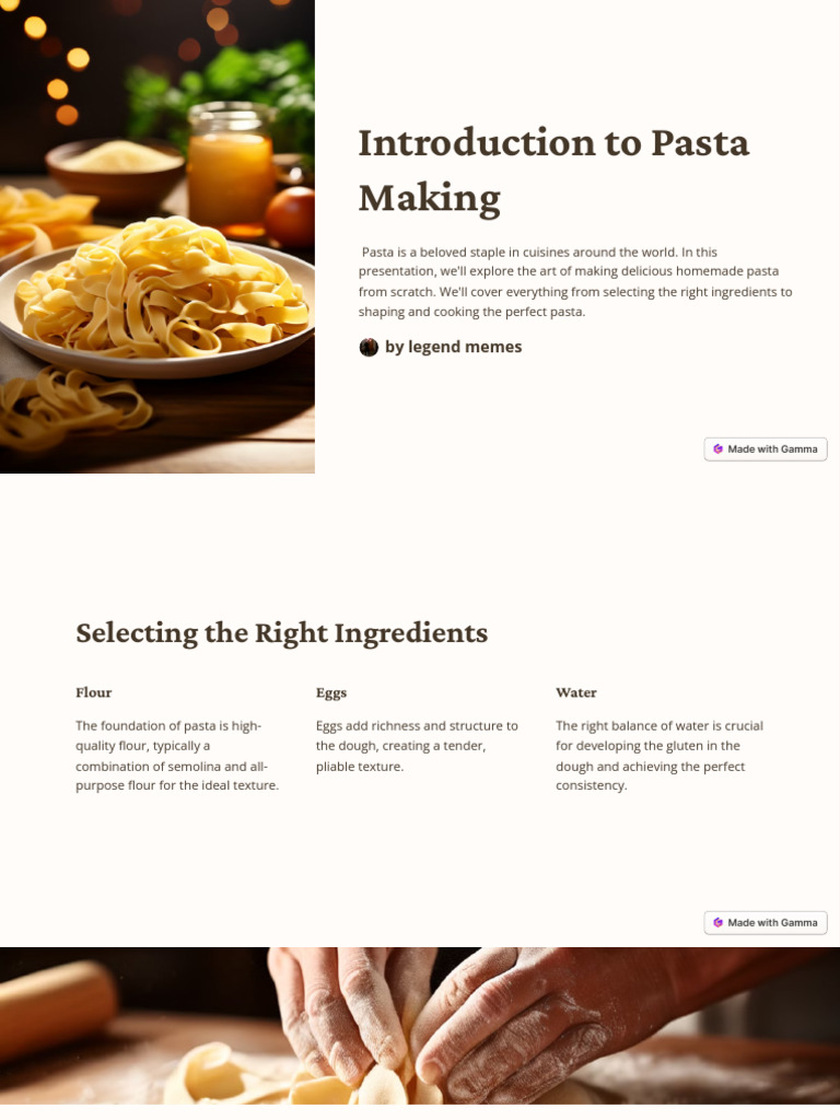 Homemade Pasta Making Guide | PDF | Pasta | Cooking, Food & Wine
