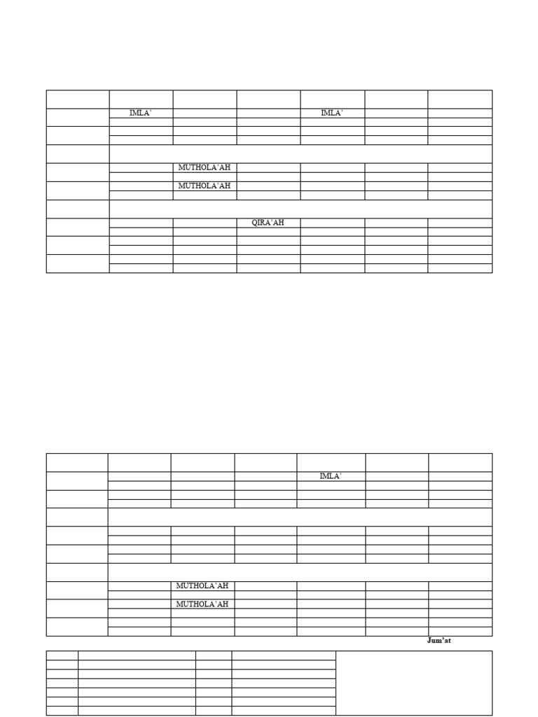 Jadwal Pelajaran Baru 2024 | PDF