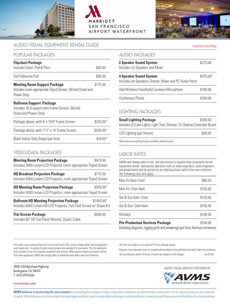 Audio Visual Equipment Rental Guide | PDF