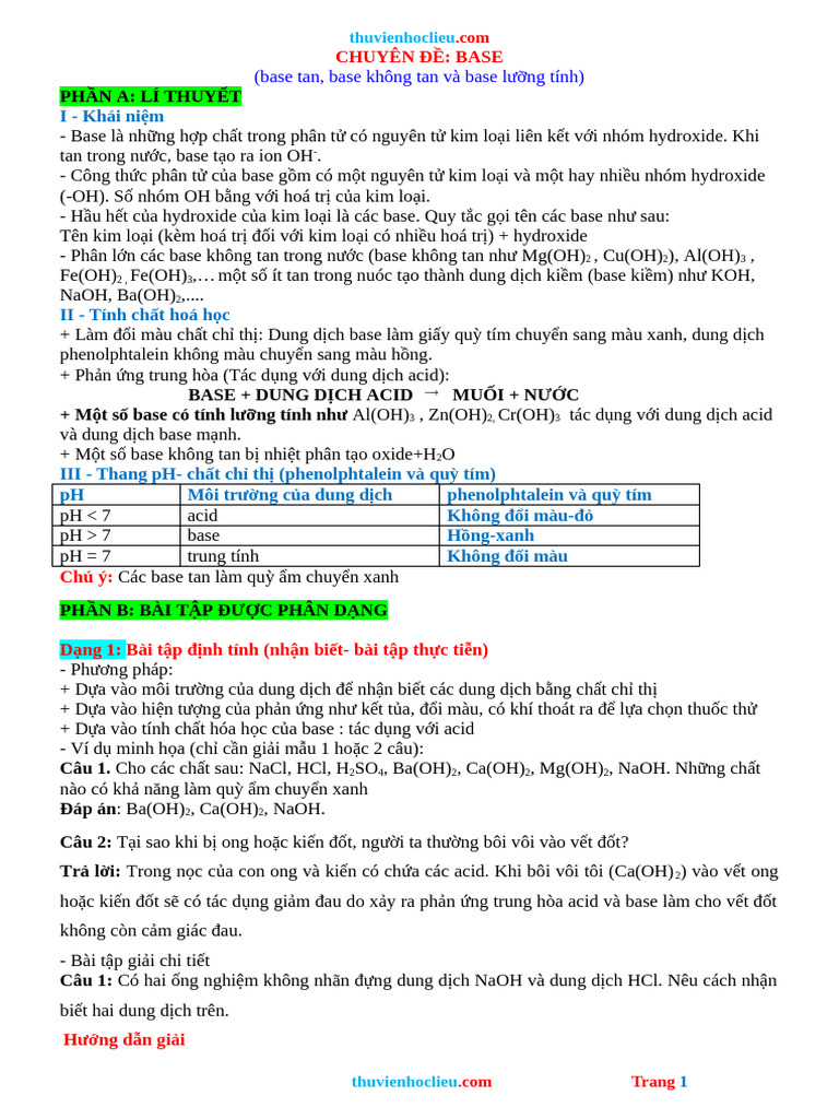 Chuyen de 18 Base | PDF