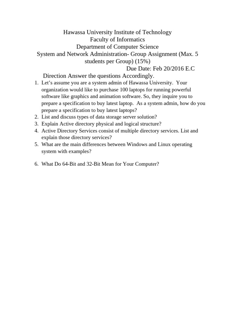 System Admin Group Assignment Guide | PDF