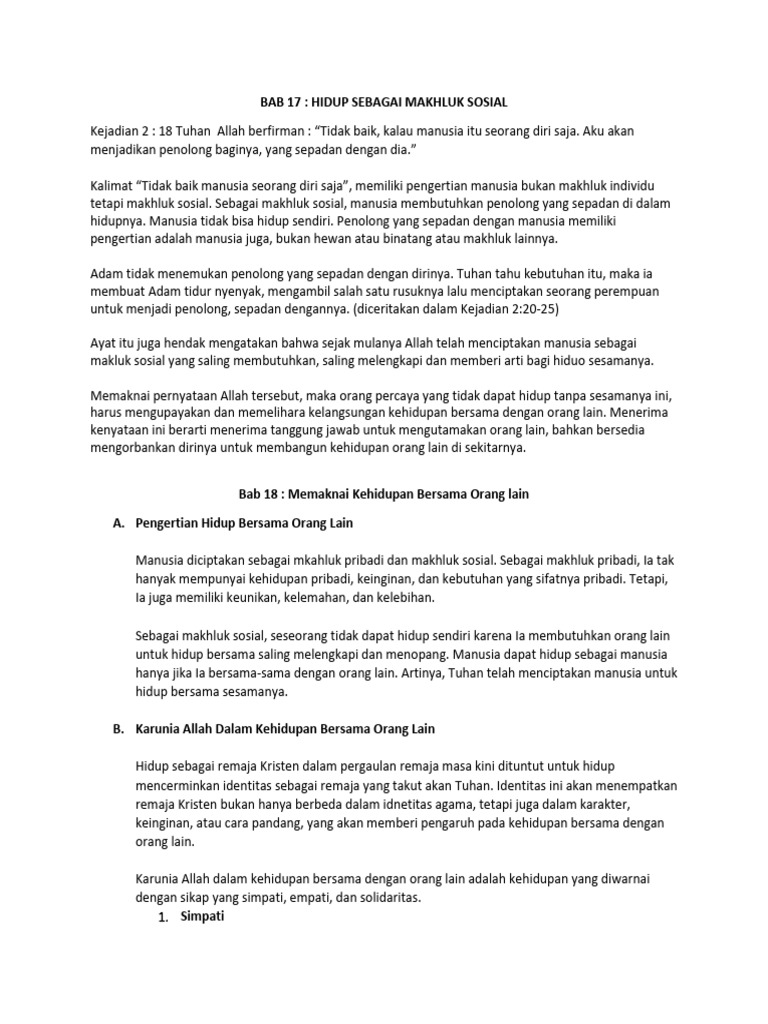 Bab 17 Dan 18 Agama Kristen | PDF