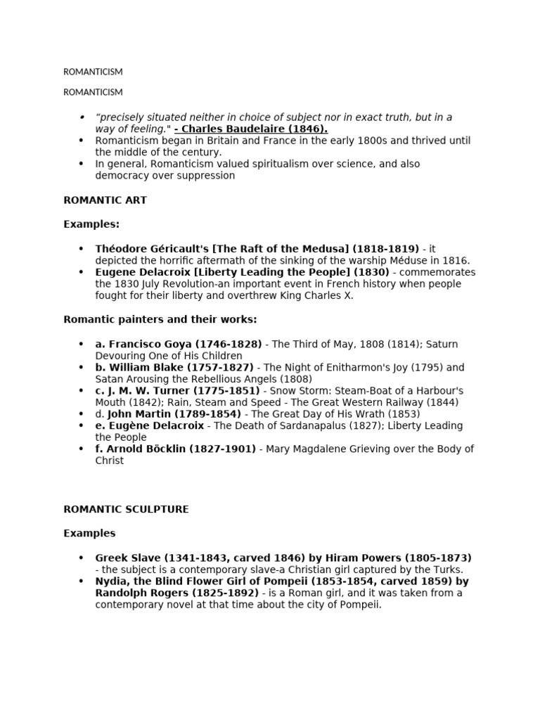 Romanticism Pdf