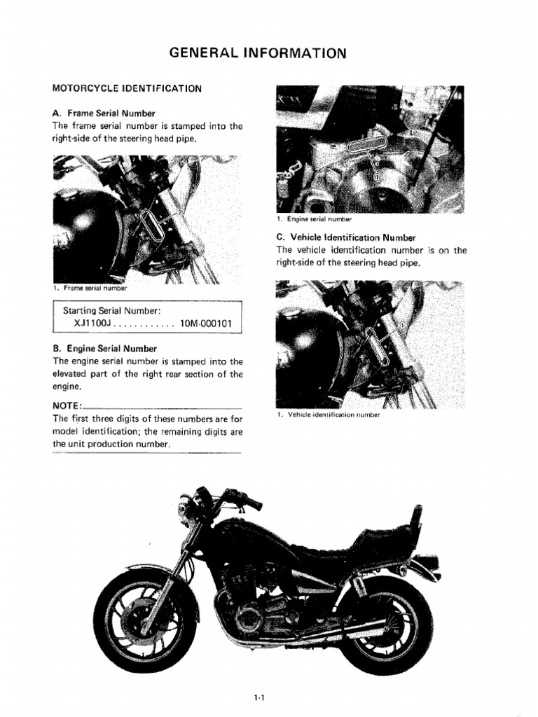 Service Manual Xj1100 | PDF