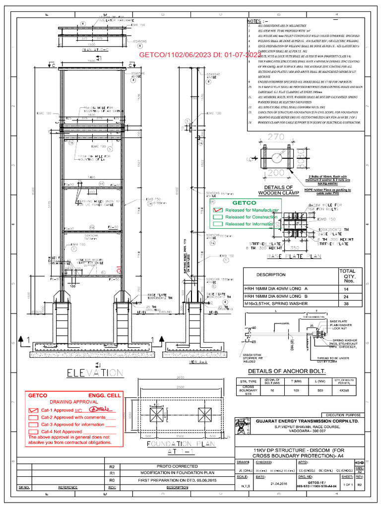 11KV DP Structurall-Discom (For Cross Boundary Protection) A-4 | PDF