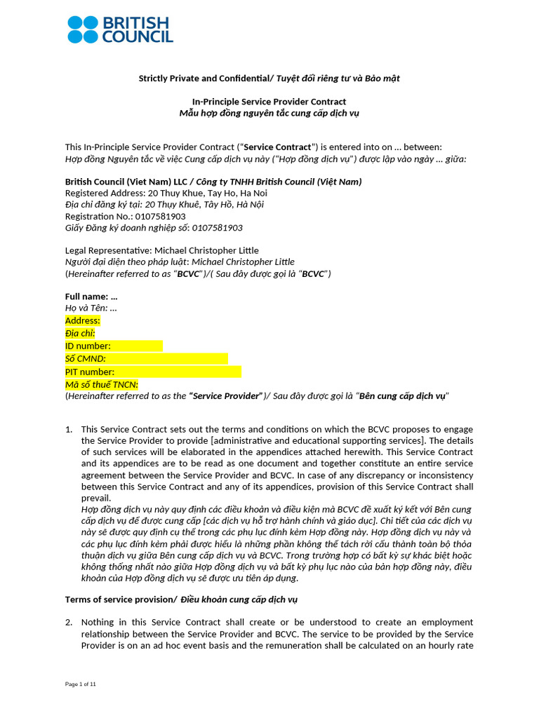 Contract - Practical Instructor | PDF