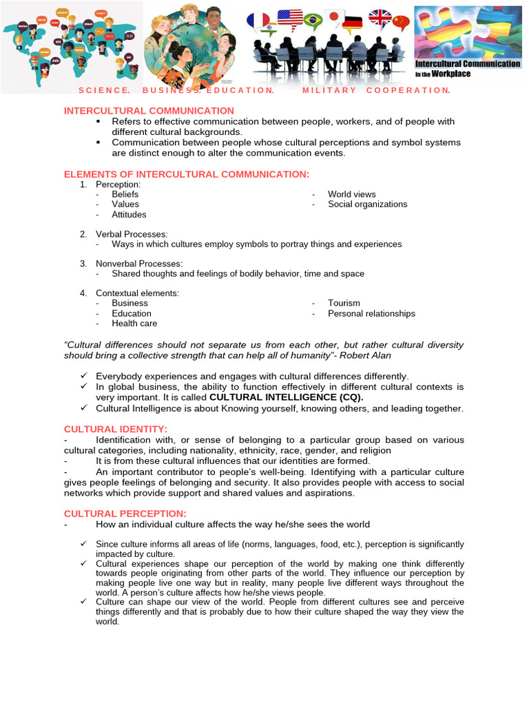 Intercultural Communication Insights | PDF | Perception | Cross ...