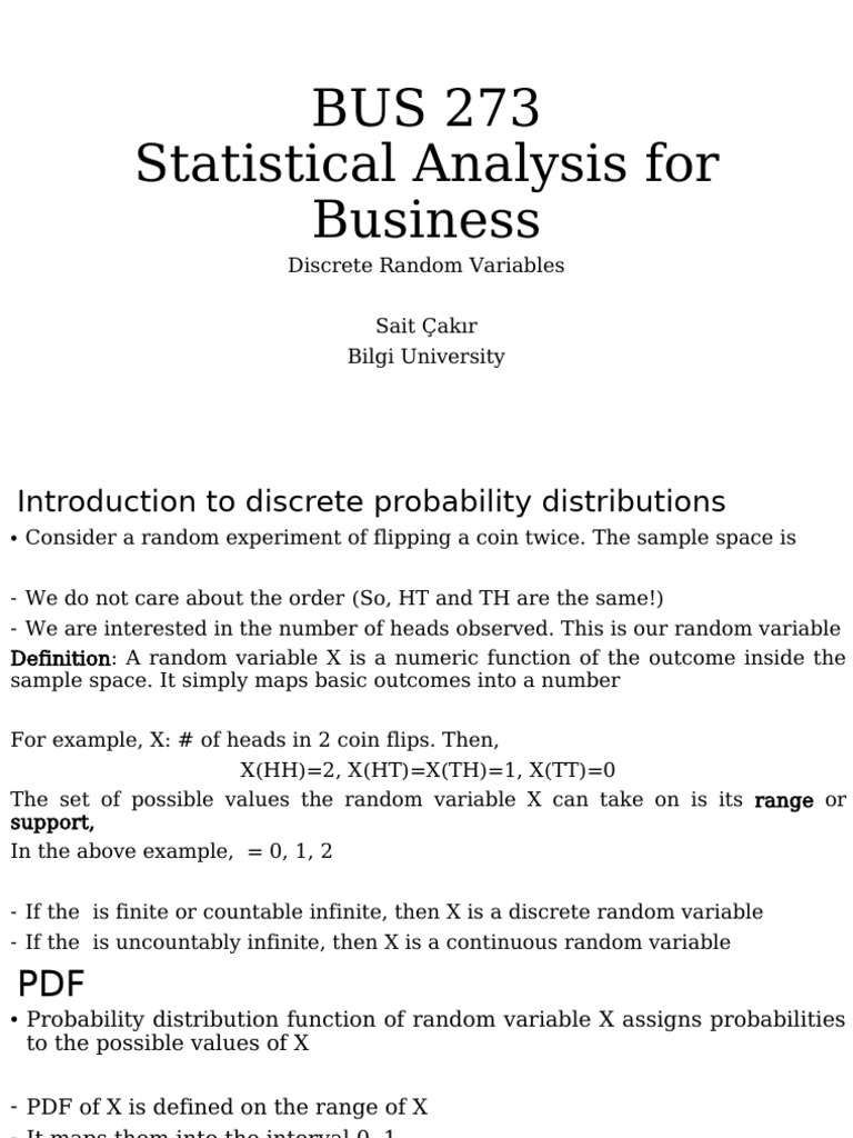 Discrete RVs | PDF