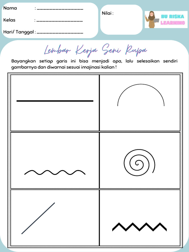 LKPD Seni Rupa Macam Garis | PDF | Seni