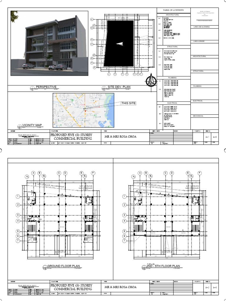 As-Built - 5 Storey Commercial Building - 08152024 | PDF