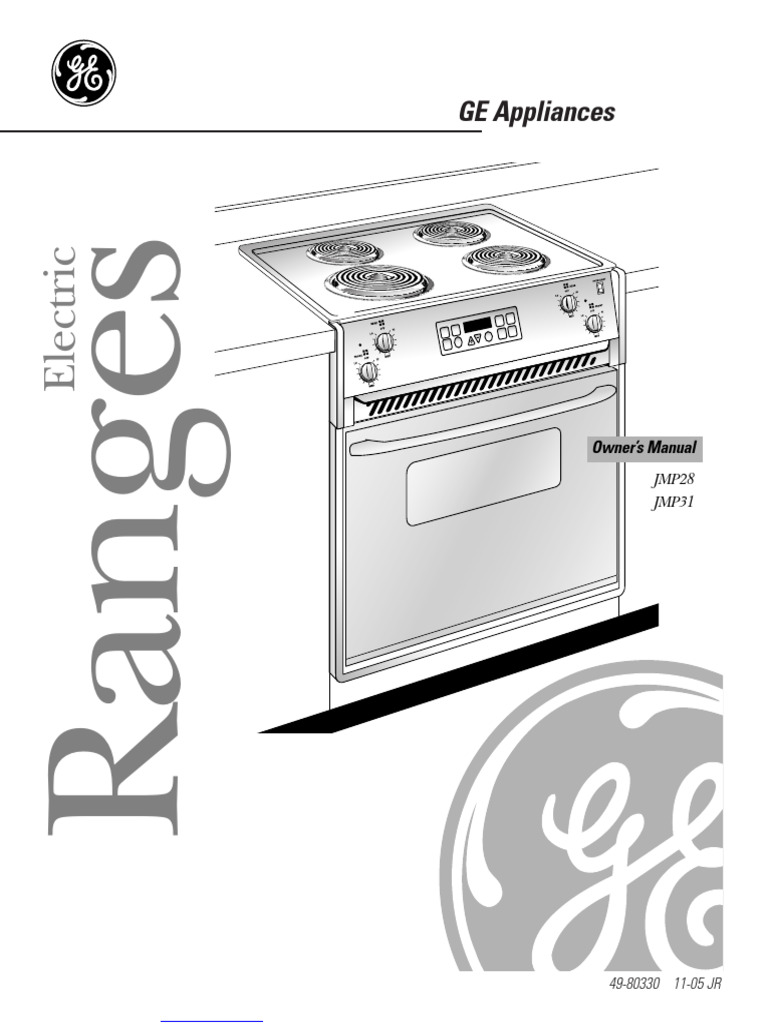 GE JMP28 Electric Stove Owner's Manual | PDF | Cookware And Bakeware | Oven