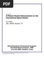 A Plasma Rocket Demonstration On The International Space Station