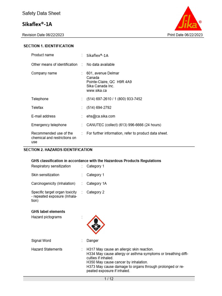 Sikaflex 1A (All Colors) E PDF