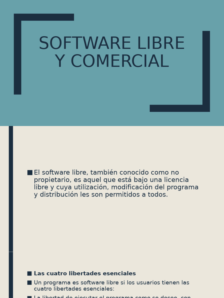 1.2 Software Libre y Comercial | PDF