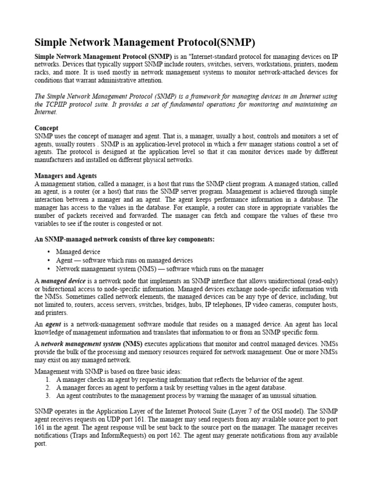 SNMP | PDF