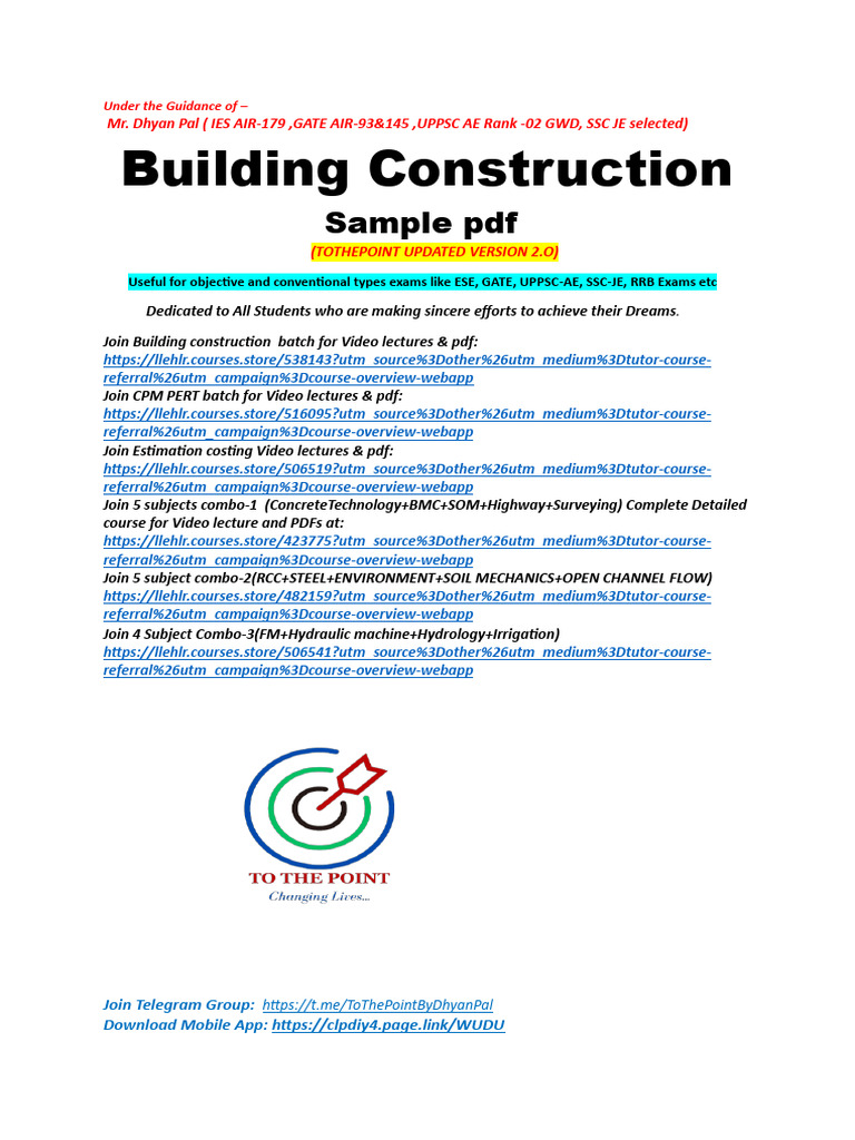 Sample PDF Building Construction | PDF