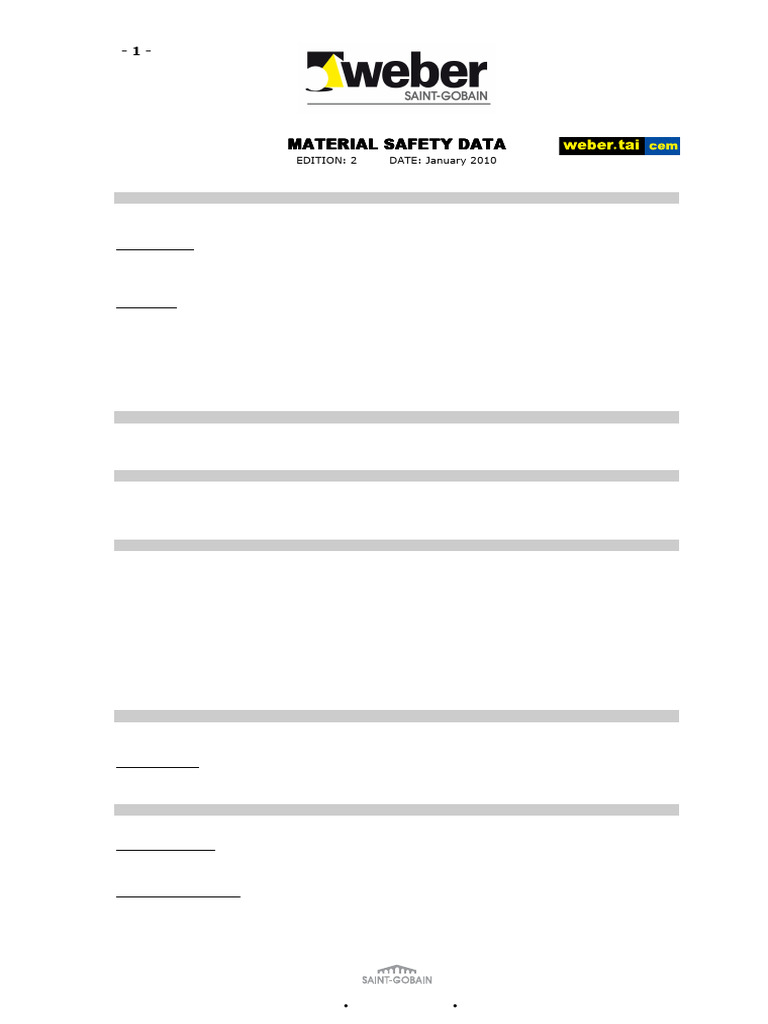 Tai - Cem Safety Datasheet | PDF