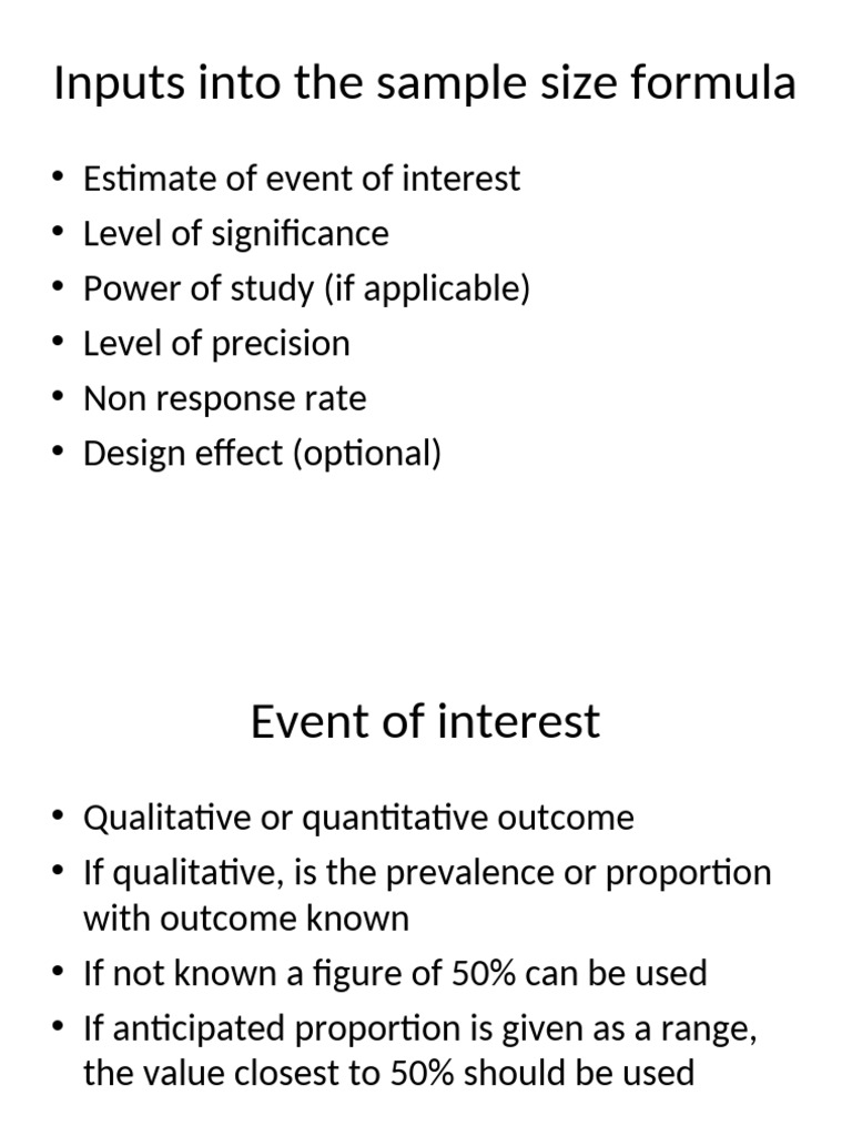 Sample size determination pdf