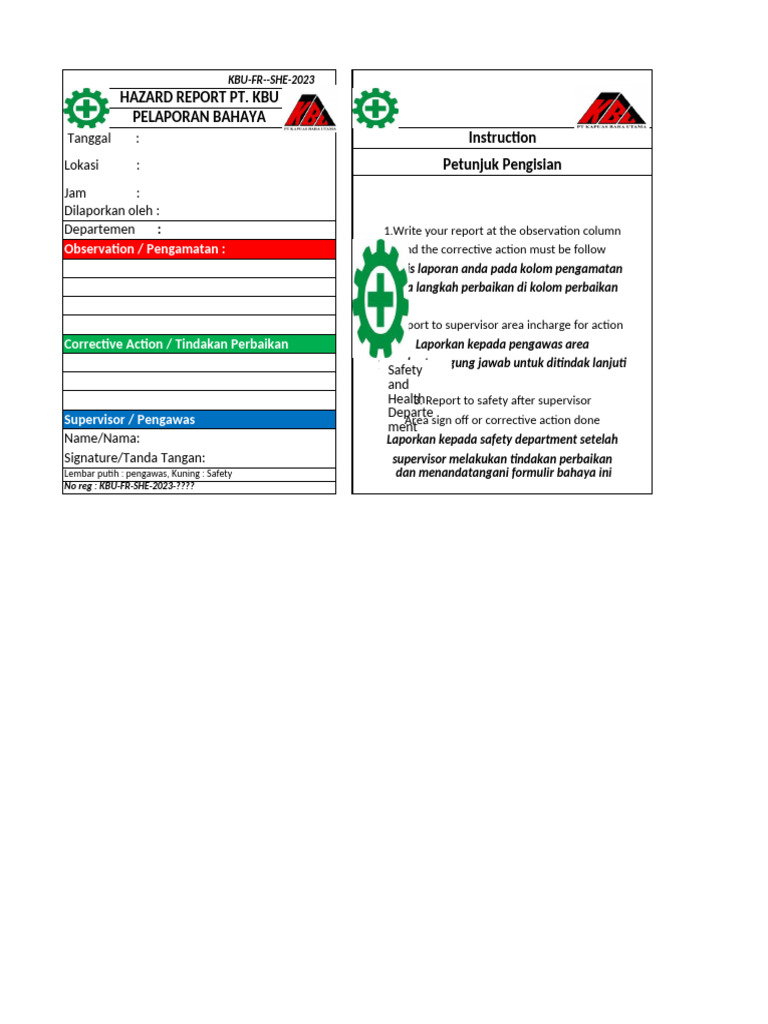 Form Hazard Report Pdf