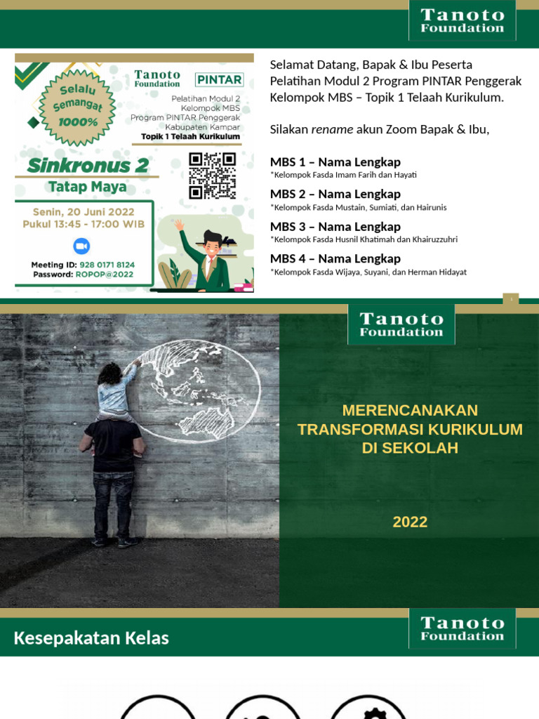 Telaah Kurikulum Tatap Maya 1 | PDF
